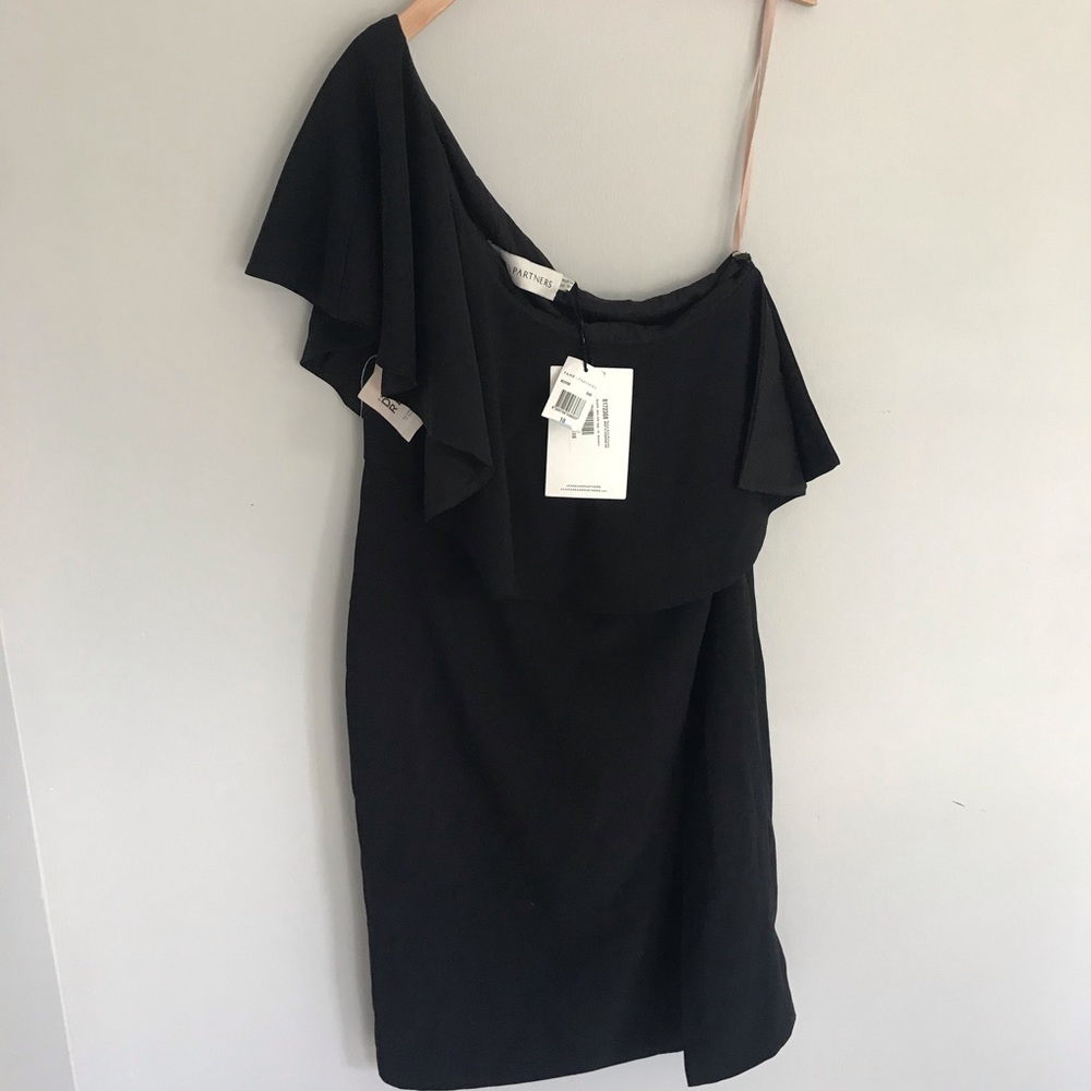 NWT Fame and Partners ruffled one shoulder dress
